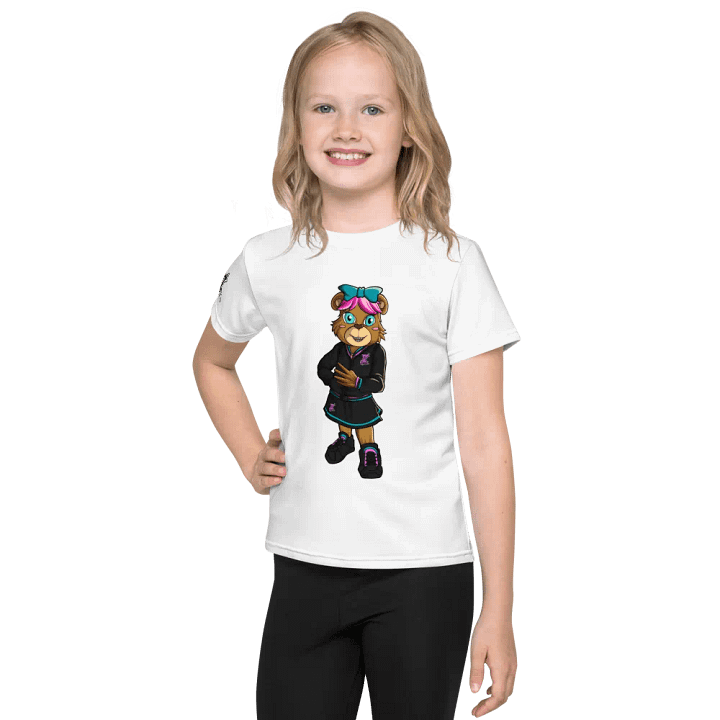 Standing Girl Bear All-Over Print Kids Crew Neck T-Shirt product image (1)
