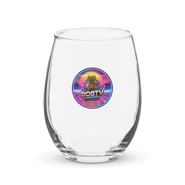 BobTV Retro Teddy Bear Stemless Wine Glass product image (1)