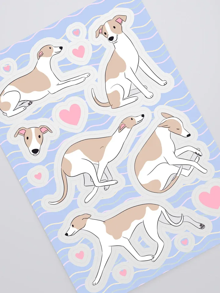 Graceful Whippet Sticker Sheet product image (2)
