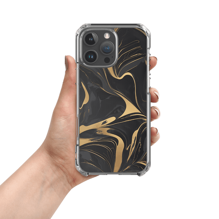 MagSafe® Clear Case for iPhone® – Liquid Gold on Onyx product image (13)