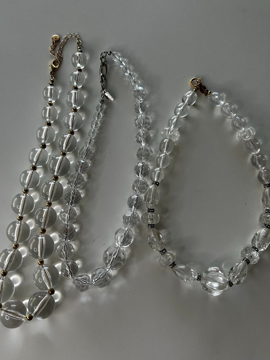 Clear Lucite Necklace Lot product image (2)
