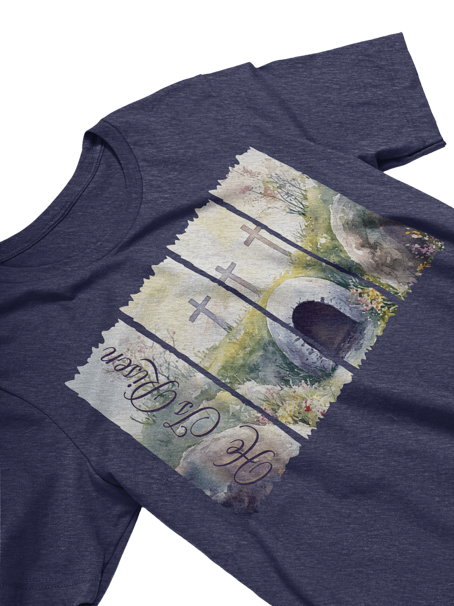 Jesus Is Risen Purple Brush Stroke Design Tshirt product image (2)