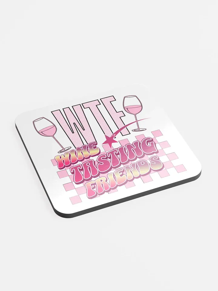 WTF Wine Tasting Friends Glossed Cork Coaster product image (2)