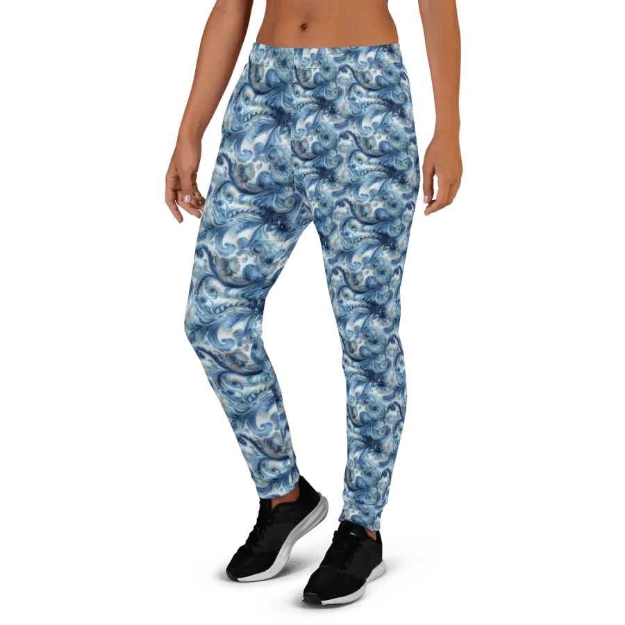 Blue Floral Lose Fit Joggers product image (3)