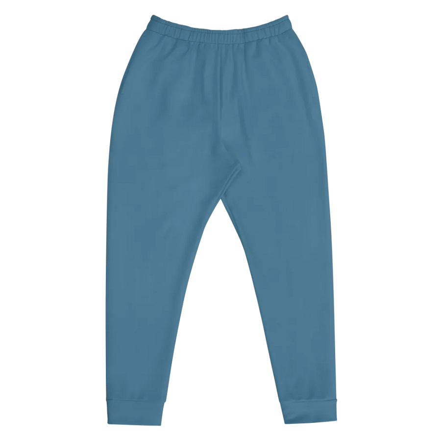 Plain Medium Blue True Summer Recycled Polyester Premium Men's Joggers by Treasure Pie product image (12)