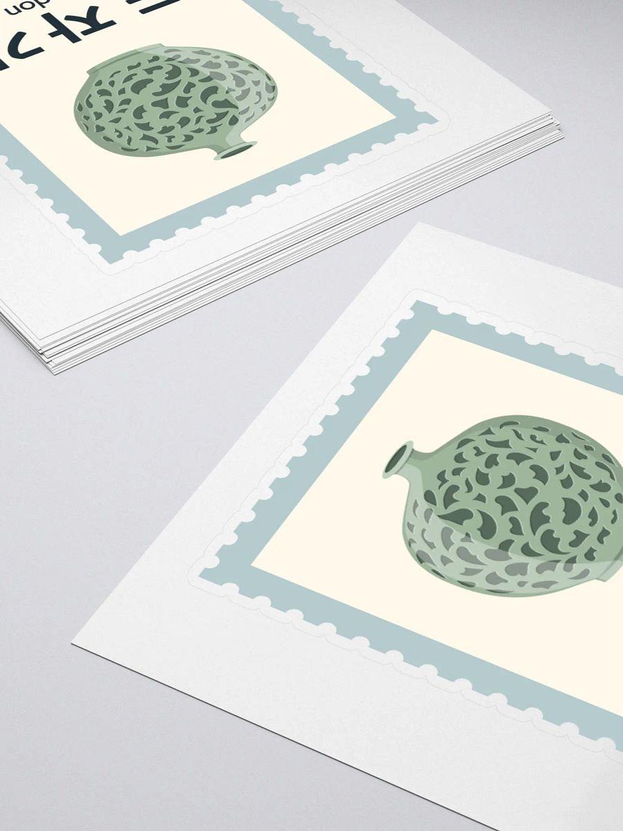 Korean Celadon Pottery Hangul Stamp Sticker, Learn South Korea Language and Culture product image (11)