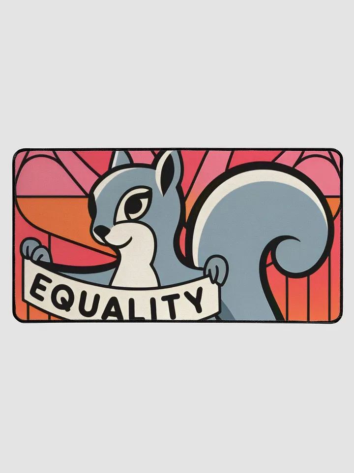 Desk Mat: Pooky Equality banner with red background product image (1)