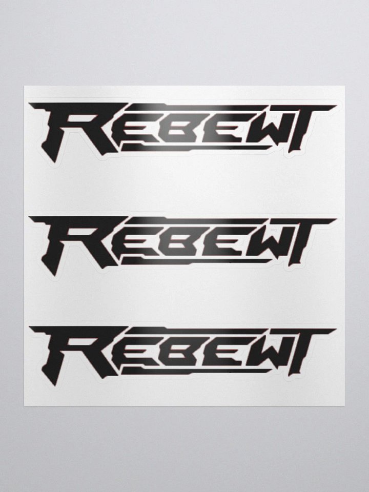 Black with red outline sticker product image (1)