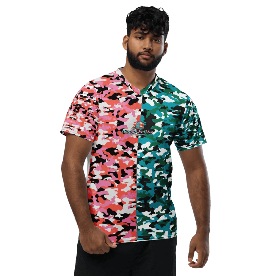 Logo Half and Half camo shirt (Blue/Pink) product image (7)