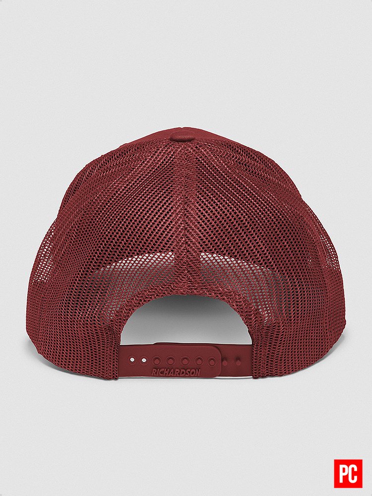 Plain Color Cardinal Snapback Mesh Trucker Hat product image (6)