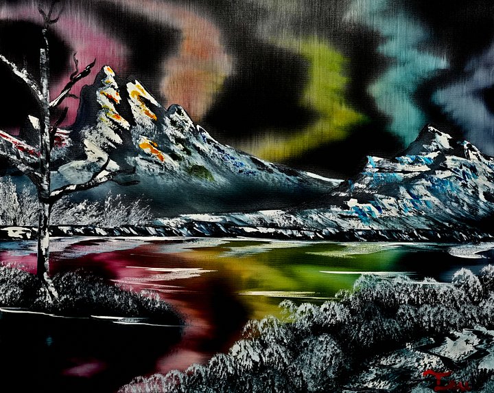 The Auroras Pallet (Original) 16x20 Canvas product image (1)