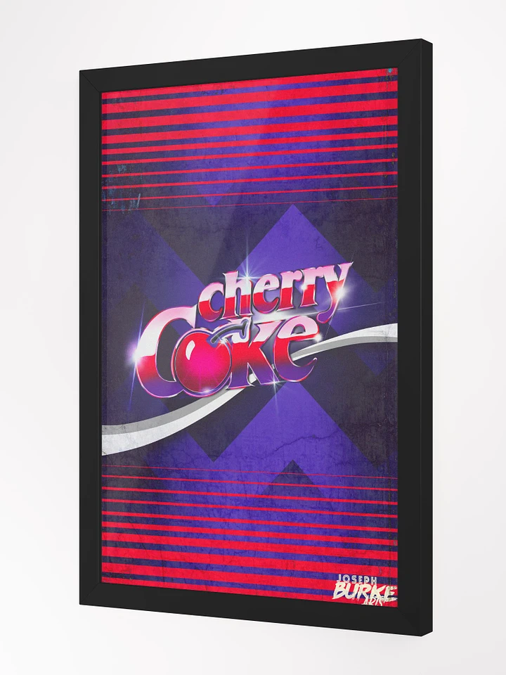 Retro Cherry Coke Chrome Framed Art product image (1)