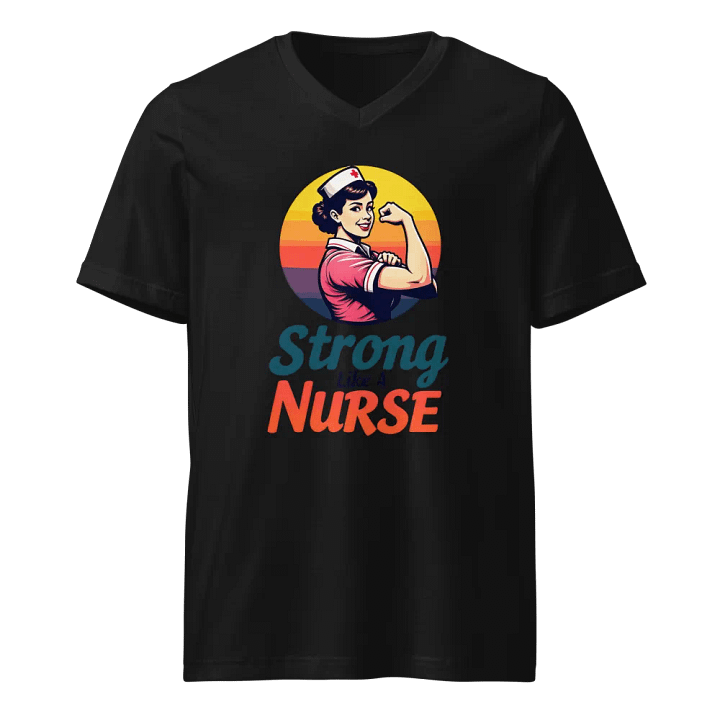 Strong Like A Nurse Vintage V-Neck Tee product image (1)