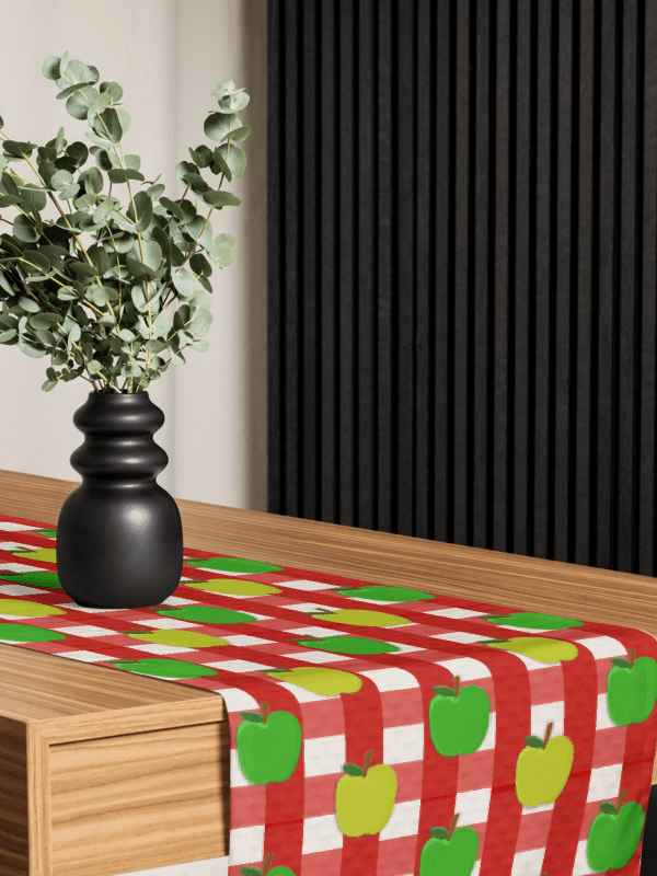 Apple Gingham Pattern in Red Table Runner product image (1)