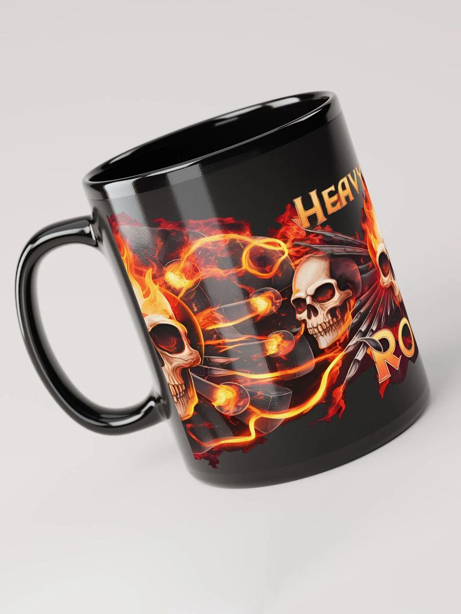 Flaming Skulls Black Mug product image (6)