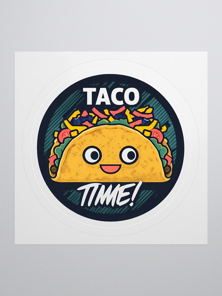 Bright and Bold Taco Time Sticker - Vibrant Taco Design product image (3)