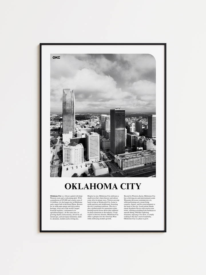 Oklahoma City 01 Newspaper Poster product image (1)