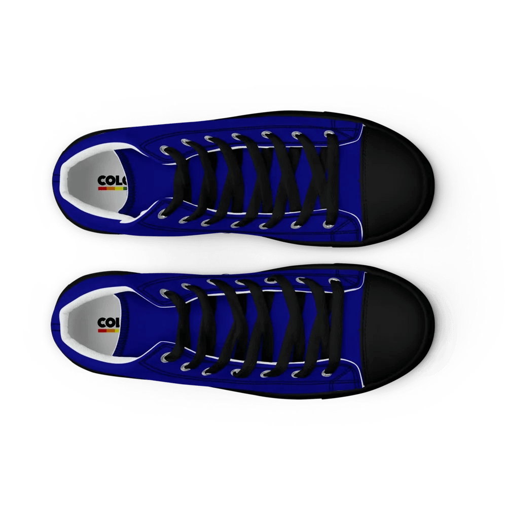 Men's Navy Blue High Top Canvas Shoes product image (6)