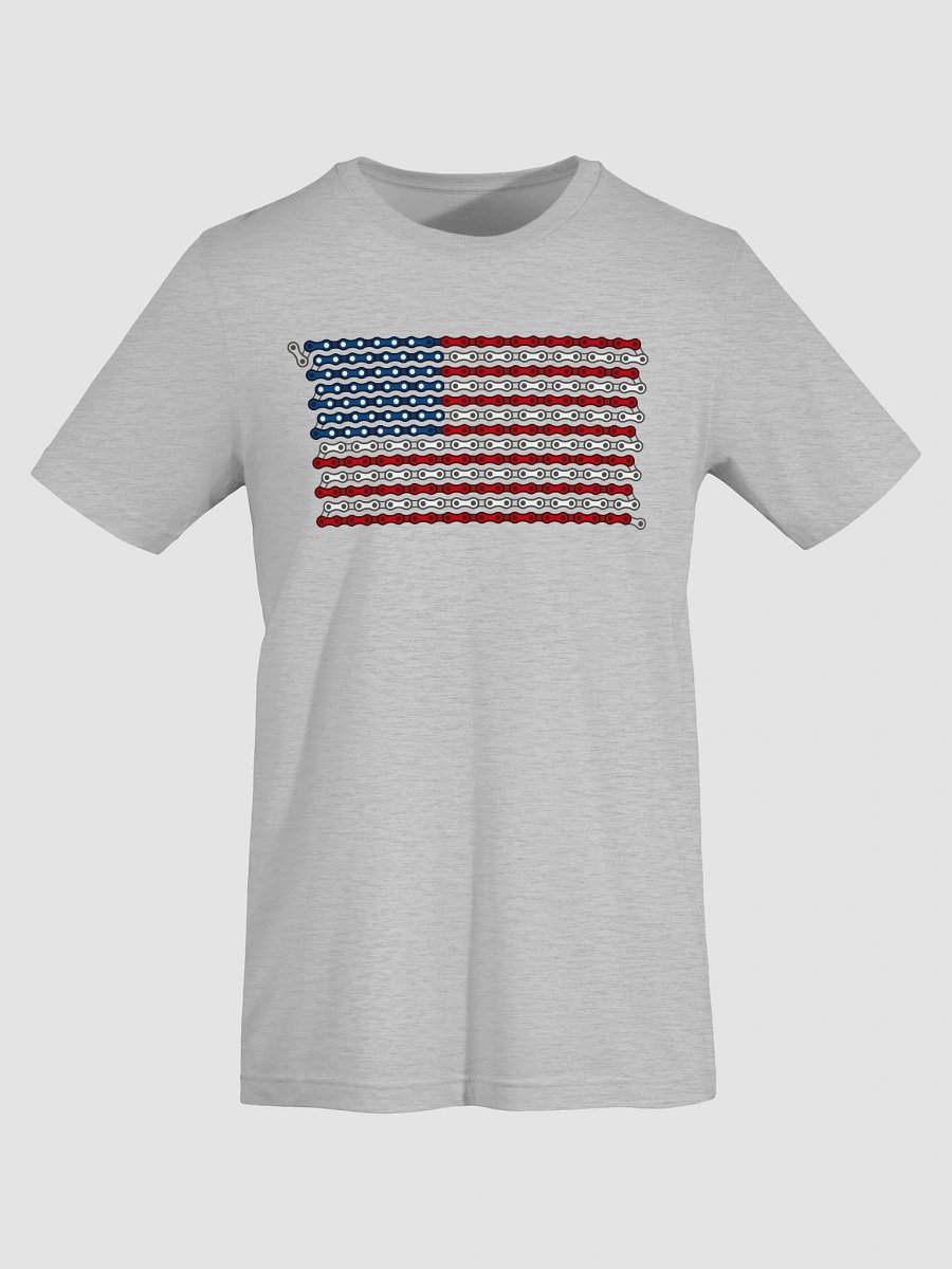USA 50 States Bike Chain Flag on Light Color Supersoft Tee product image (3)