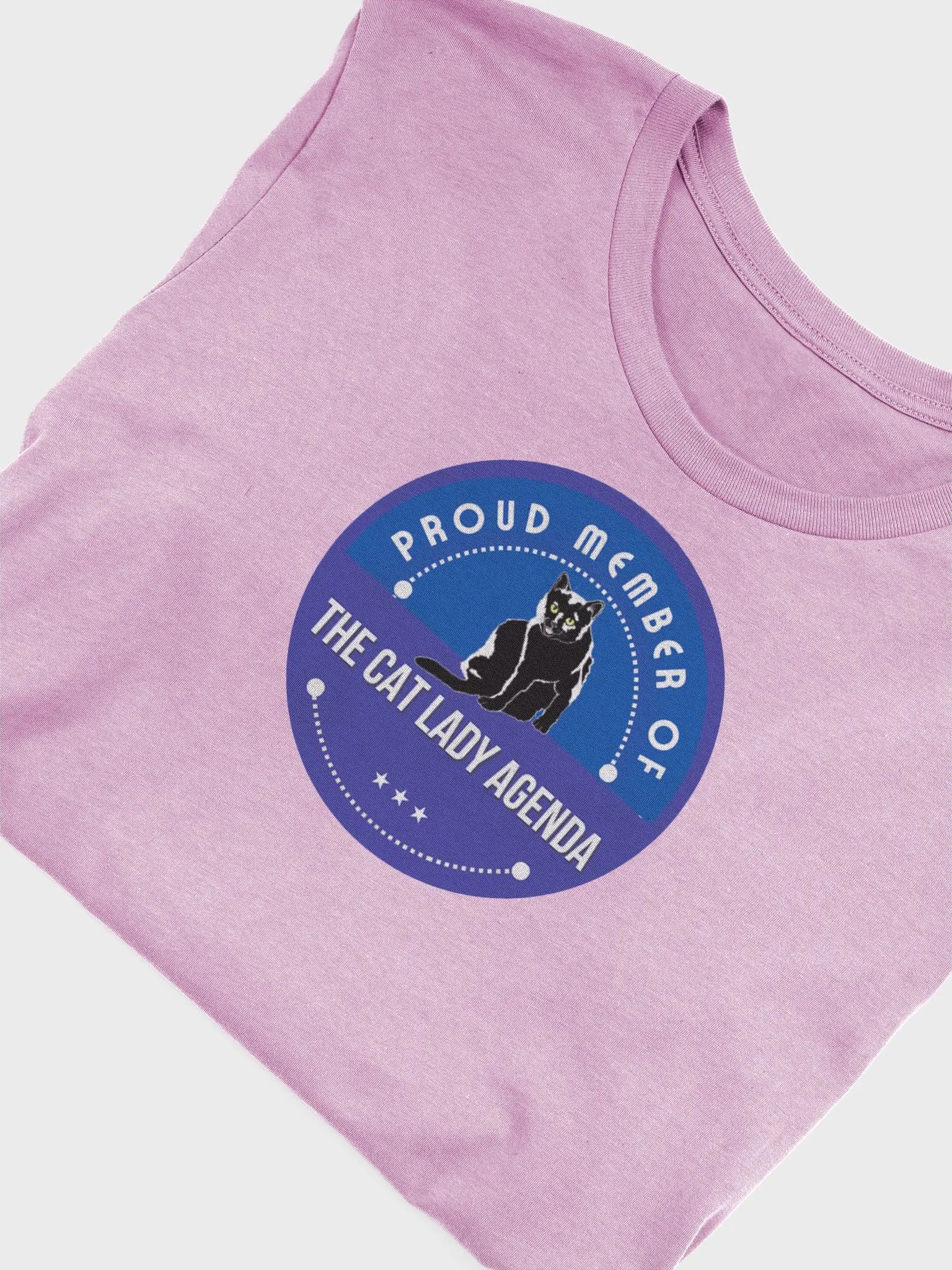 Cat Lady Agenda Blue Logo T-shirt product image (1)
