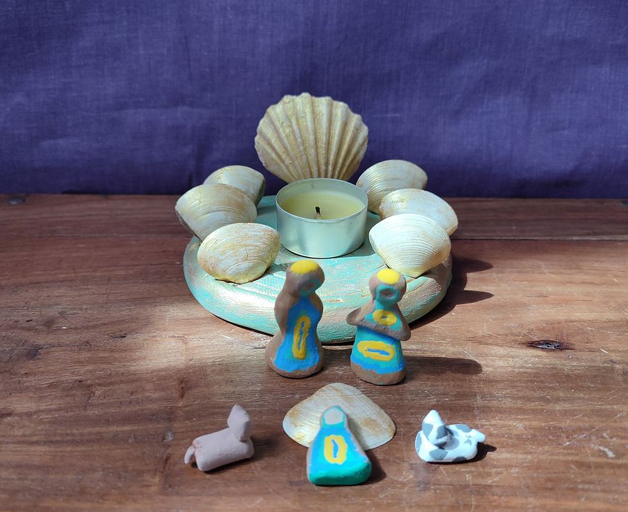 Set presépio dos oceanos, conjunto único e artesanal, suporte de vela product image (4)