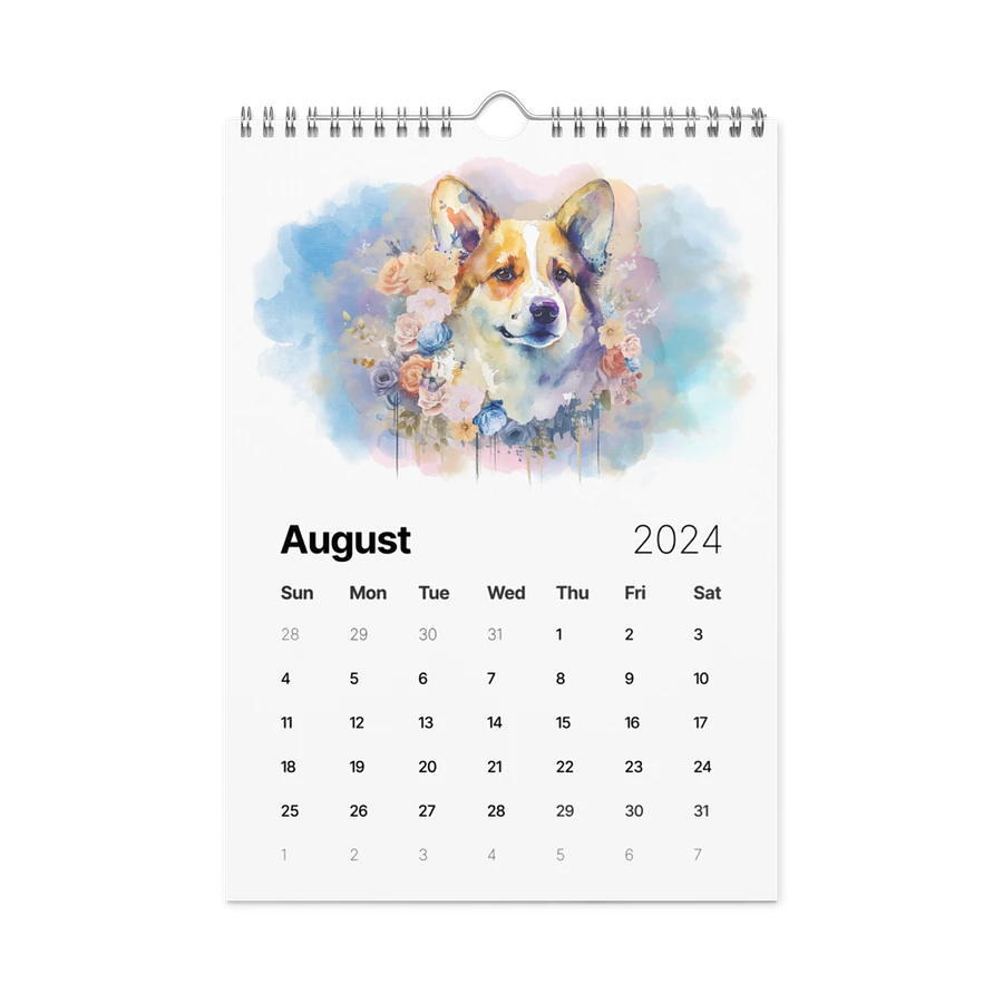 Watercolor Dogs 2024 Wall Calendar, 12 Months, Version 2 product image (11)