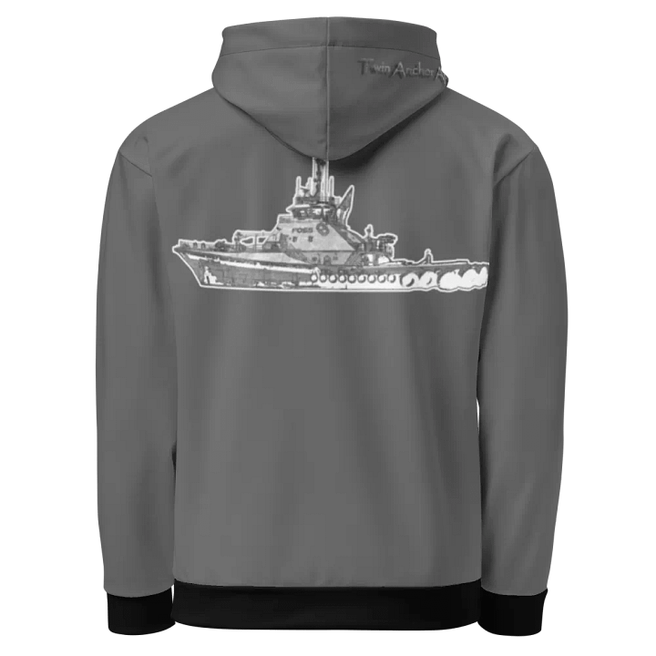 Gray Foss tug Sketch Hoodie product image (1)