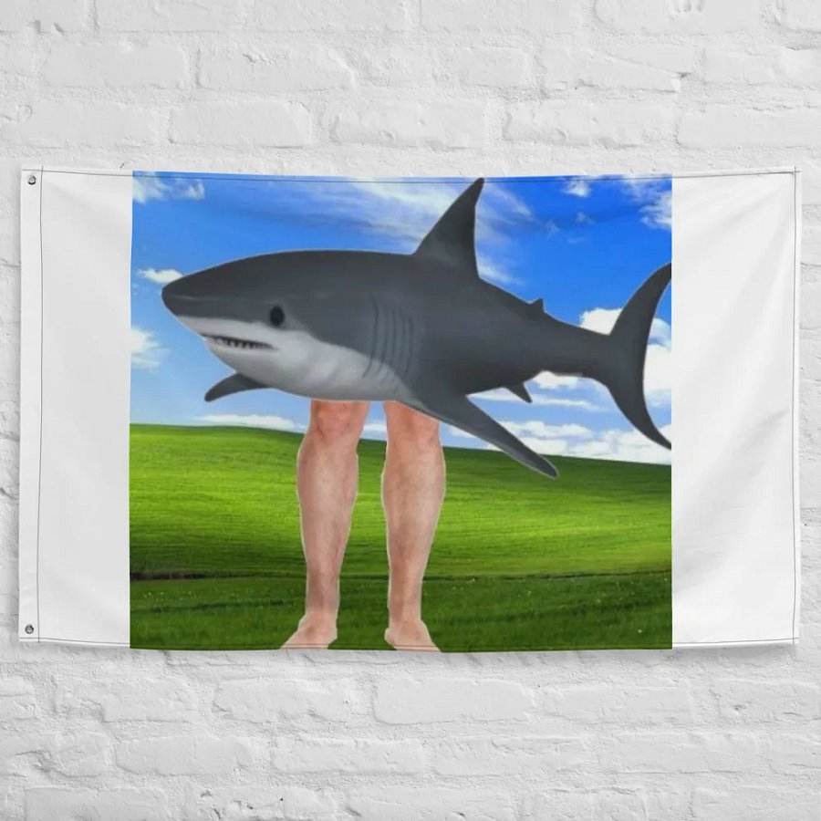 Shark Religion Funny Flag product image (10)