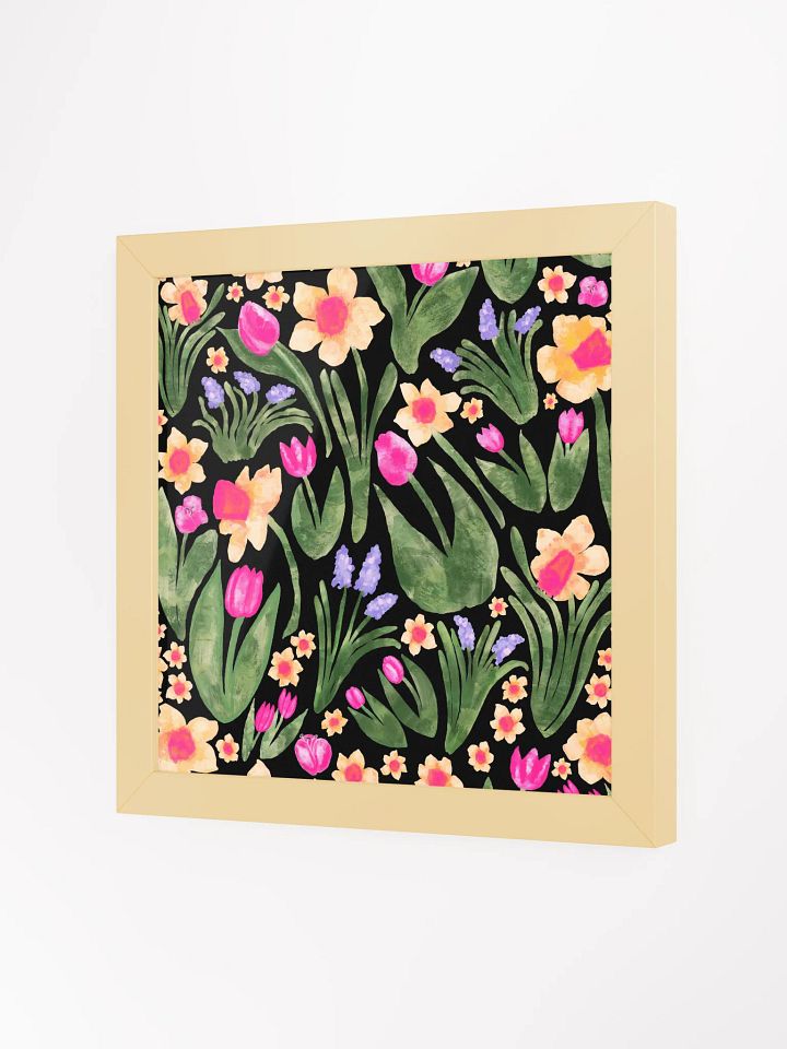 Spring Garden, Full Color on Black | Square Print | by Monique Faella Designs™ | Framed Coastal Wall Art | Museum-Quality Print product image (22)