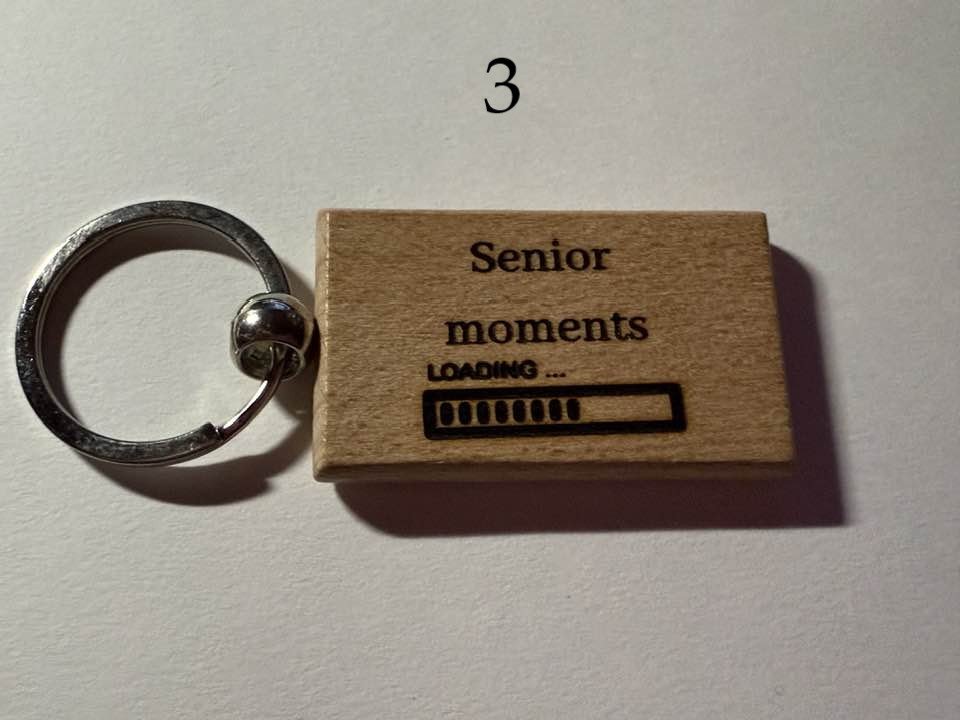 Wooden Engraved Keychains – Funny Aging Sayings | Perfect Birthday Gift | Choose Design by Number product image (3)