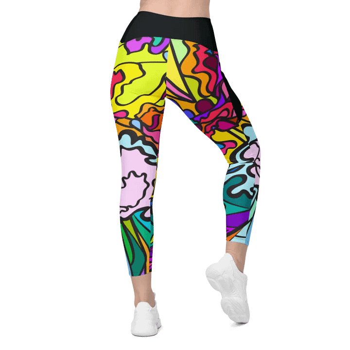 Vibrant Harmony All-Over Leggings - Wave at Sunset product image (2)