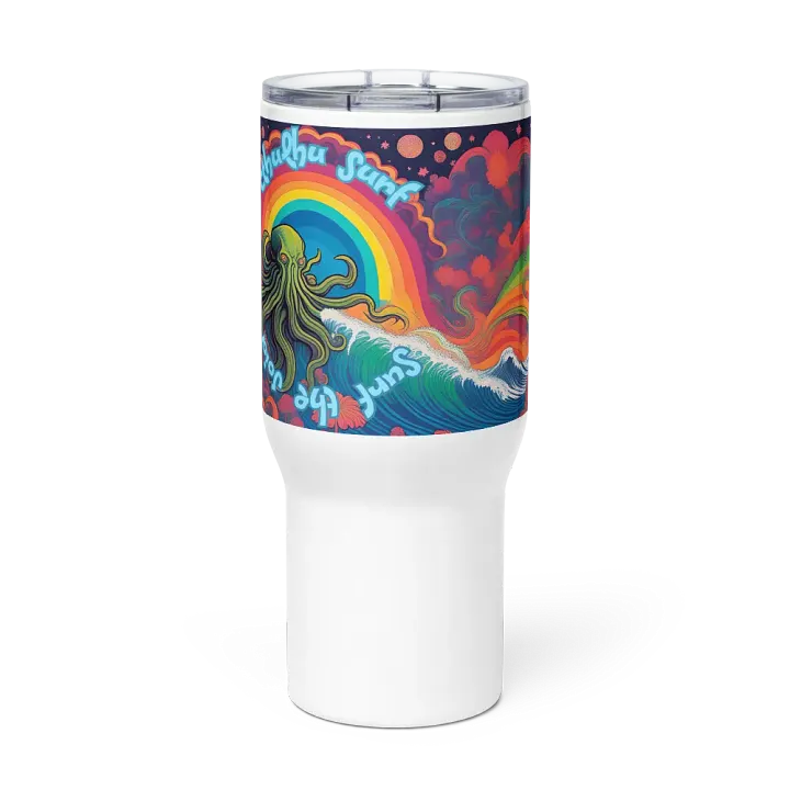 Cthulhu Surf Stainless Steel travel mug with handle 02a product image (2)