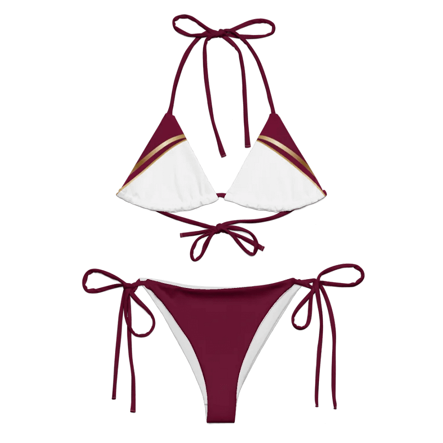 Low Rise Cheeky String Bikini, Maroon Bottoms product image (5)
