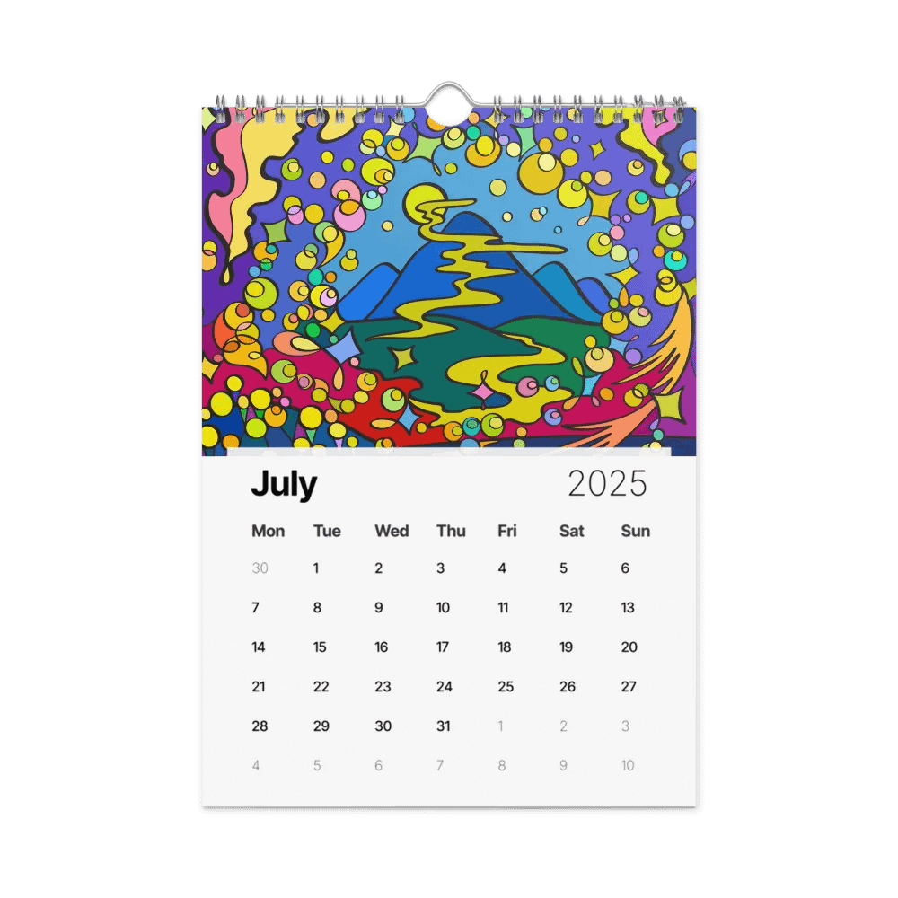 Energize Your Year: 2025 Customizable Wall Calendar – Wave at Sunset product image (7)