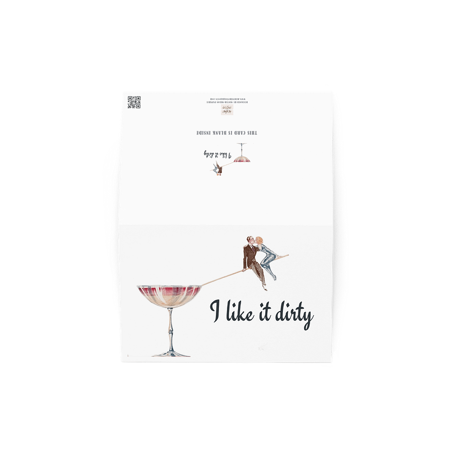 Vintage Martini I like it Dirty Greeting Card product image (3)