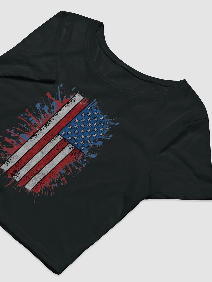 Womens Splatter Stars & Stripes Crop product image (5)