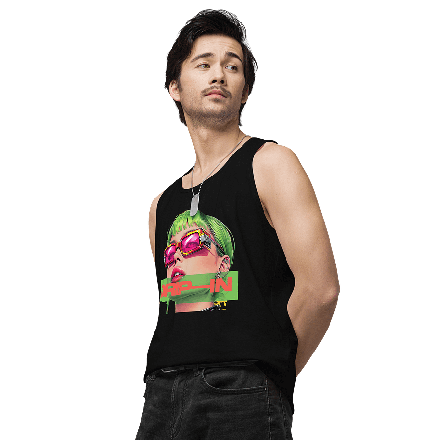 Vibrant Green Hair Unisex Tank Top-DRIP-IN product image (4)