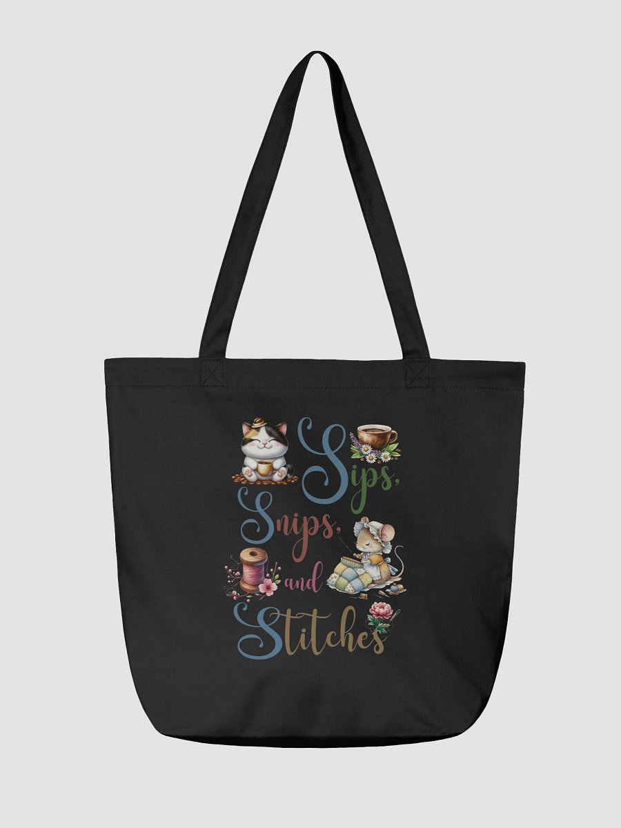 Sips Sips and Stitches Eco Tote Bag product image (3)