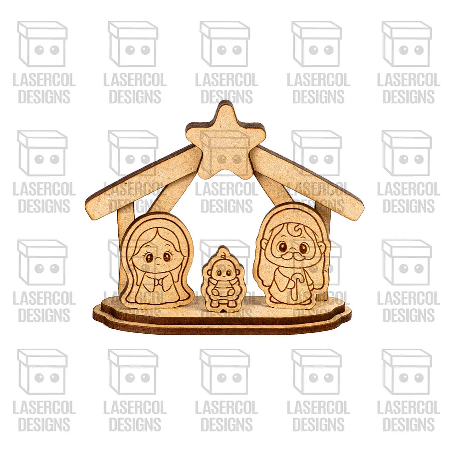 Small Nativity Scene Gift Set 2 - Christmas - Laser Cut Files product image (3)