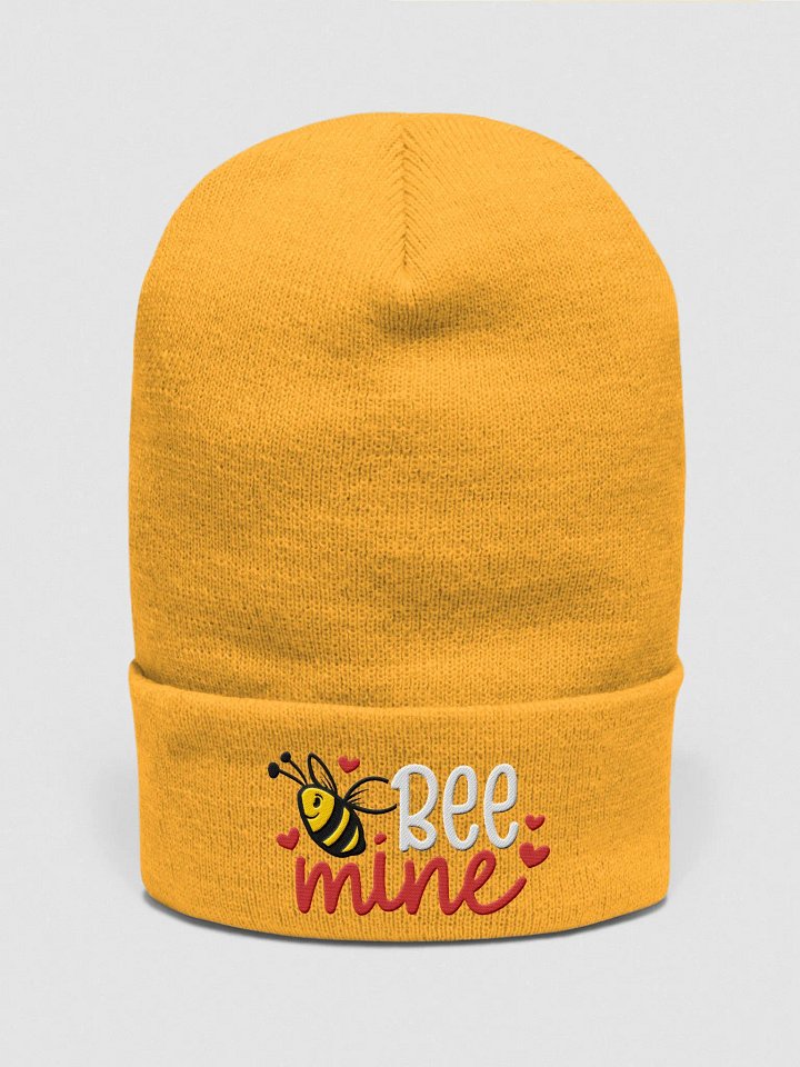 Bee Mine Embroidered Cuffed Beanie product image (3)