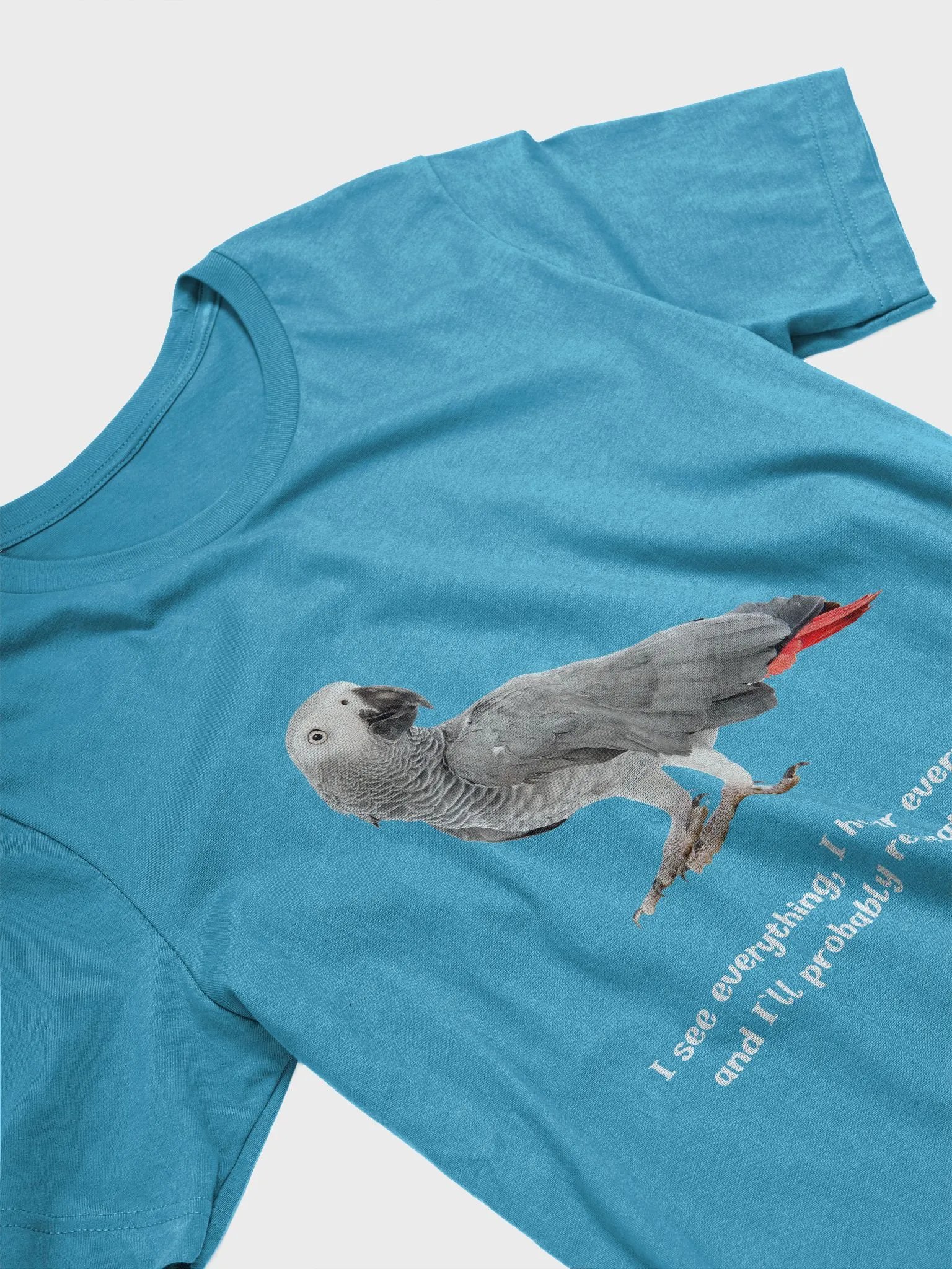 Vibrant Grey Parrot Unisex T-Shirt product image (5)
