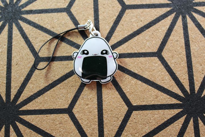 Rice ball (Onigri) Keychain, Magnet, or Needleminder product image (1)