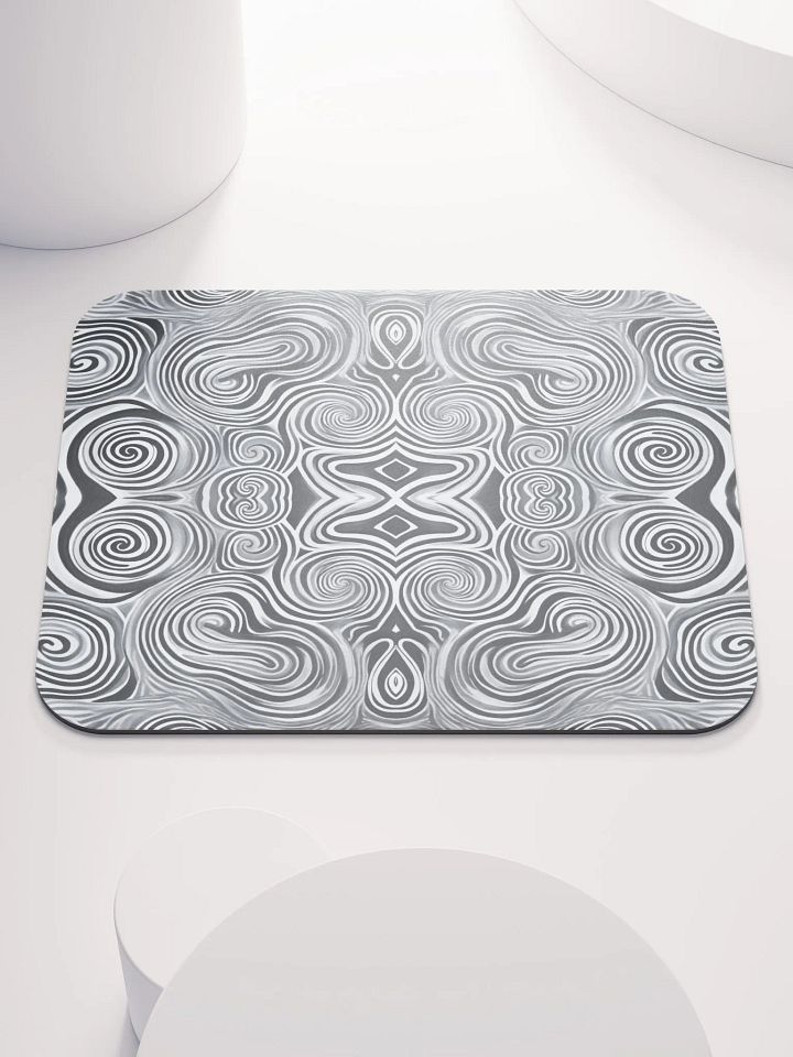 Funky Black and White Noir Liquid Tie-Dye Classic Mouse Pad product image (2)