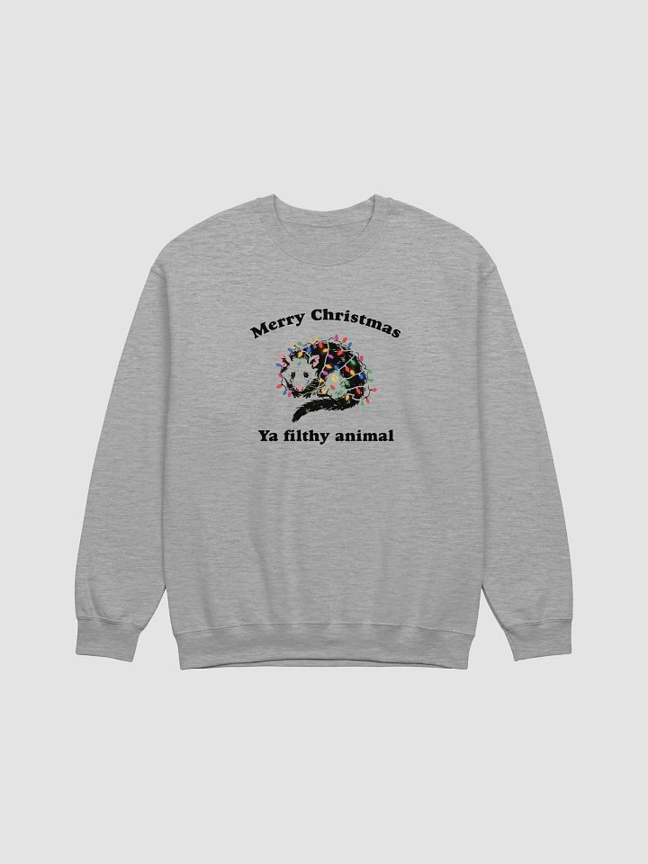 Merry christmas ya filthy animal Crewneck product image (3)