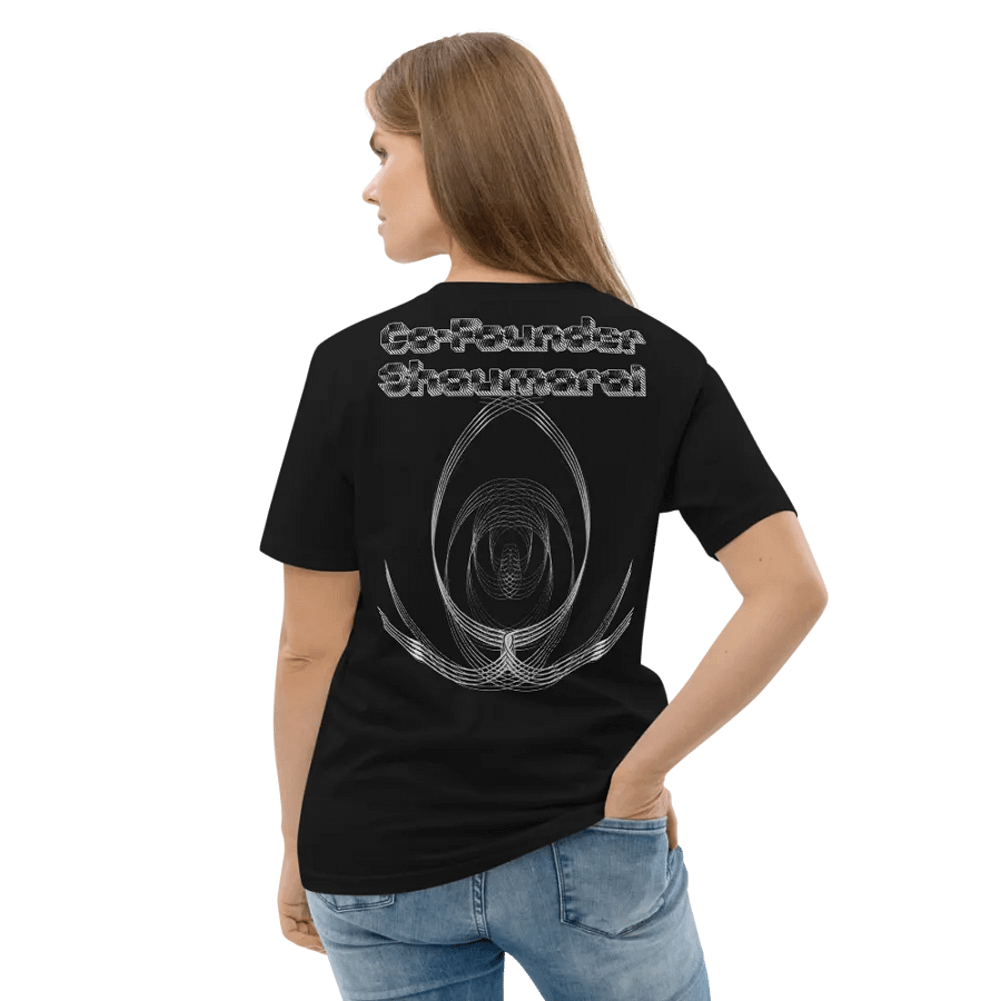 Organic Cotton T-Shirt - Embroidered - Co Founder Shaumarai - White HApex Gear White Logo product image (7)