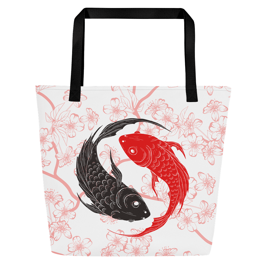Yin-Yang Koi Fish Harmony Tote Bag product image (1)