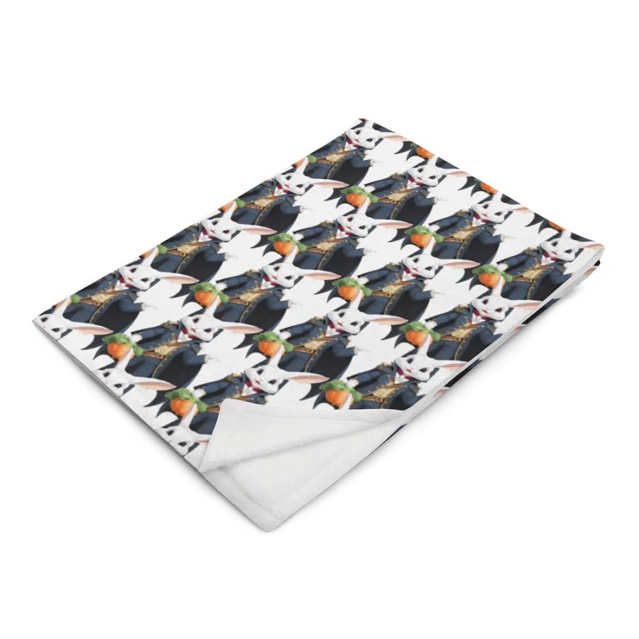 Enigmatic Cloaked Rabbit Throw Blanket product image (2)