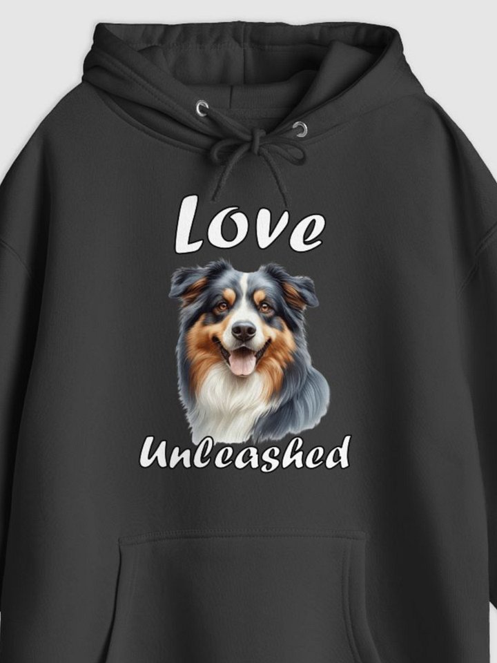 Love Unleashed Dog Illustrated Pullover Hoodie (Front Only) product image (1)