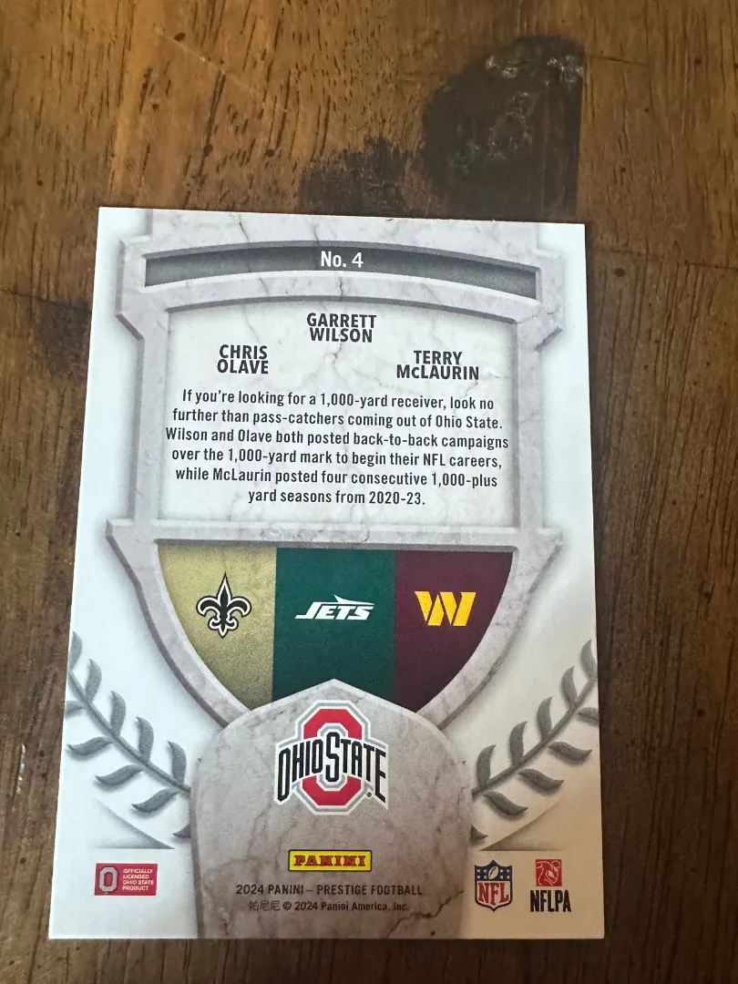 Prestige 2024 Alma Matters OSU WR's (Garret Wilson, Terry Mclaurin, and Chris Olave) product image (2)
