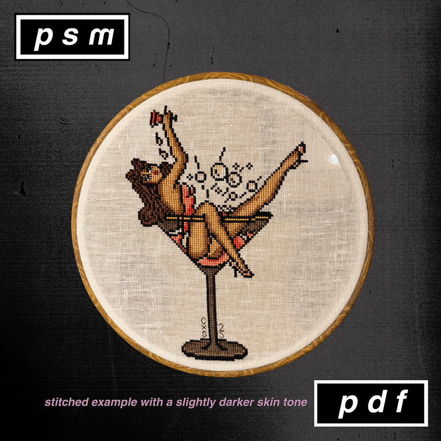 Sailor Jerry Martini Glass Cocktail Pin Up Pattern product image (2)